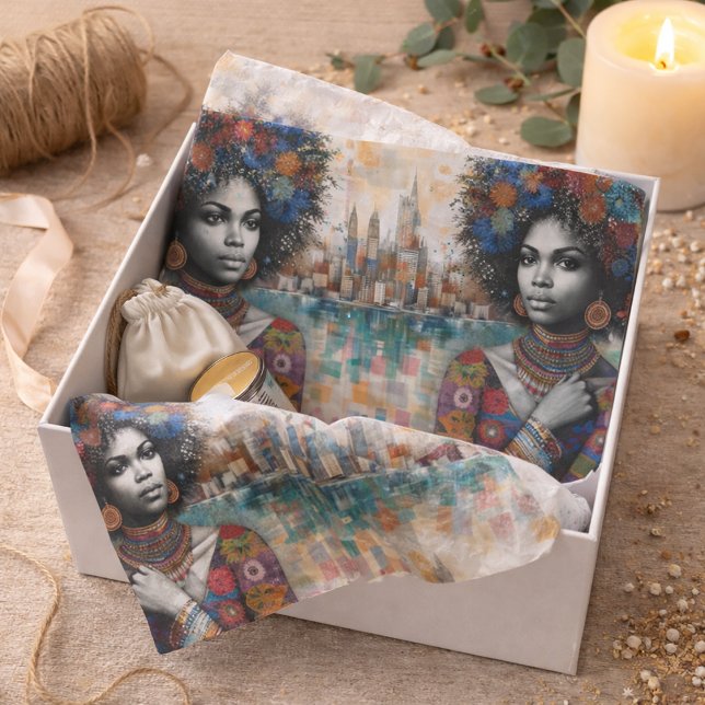 Papier Mousseline Beauté afro-américaine (Créateur téléchargé)