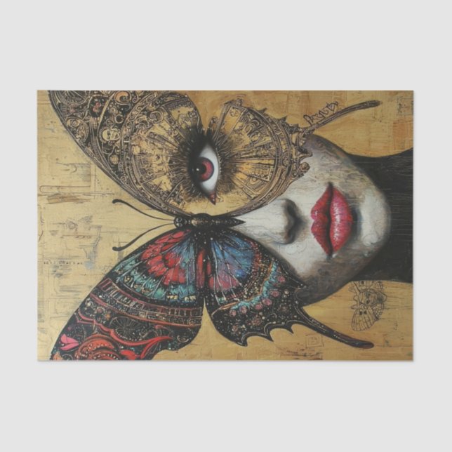 Papier Mousseline Beauté et papillons10 (Recto)