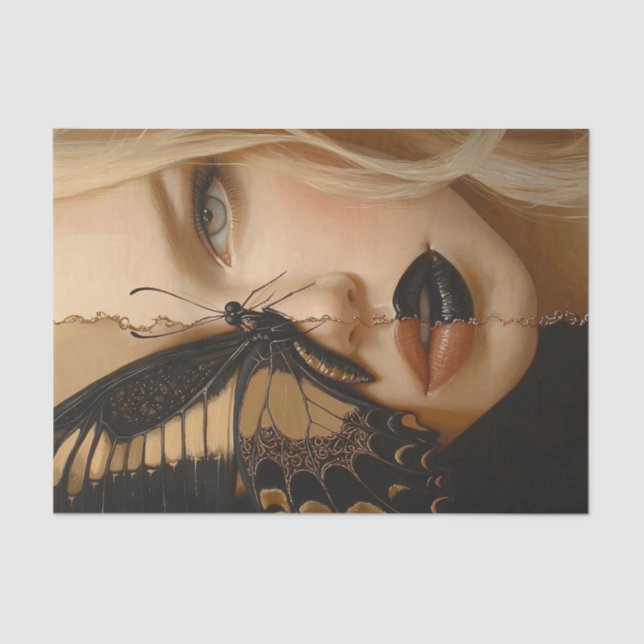 Papier Mousseline Beauté et papillons Blonde Edition8 (Recto)