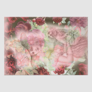 Papier Mousseline Beauté Ethérée Découpage Vintage Floral