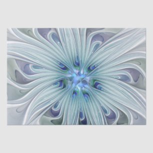 Papier Mousseline Beauté florale Abstraite moderne Blue Pastel Flowe