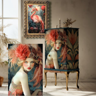 Papier Mousseline Beauté Gatsby Flapper, Portrait de style des année