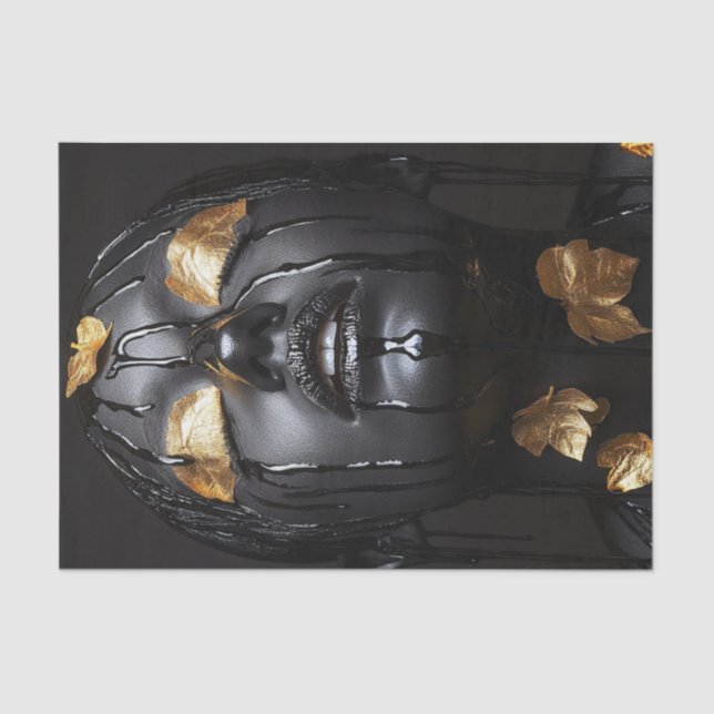 Papier Mousseline Beauté noire et or3 (Recto)