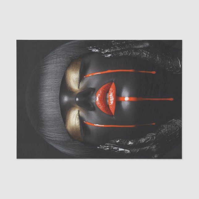 Papier Mousseline Beauté noire et or6 (Recto)