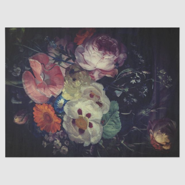 Papier Mousseline Beaux-arts floraux (Recto)