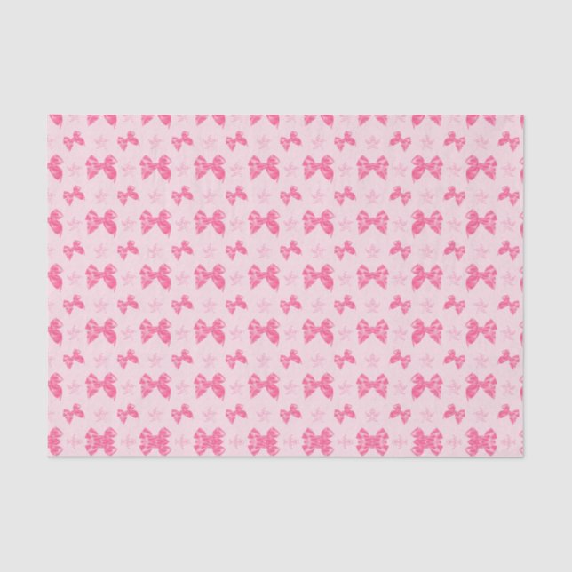 Papier Mousseline Beaux rubans à effet de satin rose (Recto)