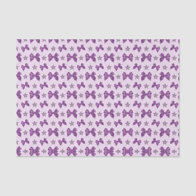 Papier Mousseline Beaux rubans à effet de satin violet (Recto)