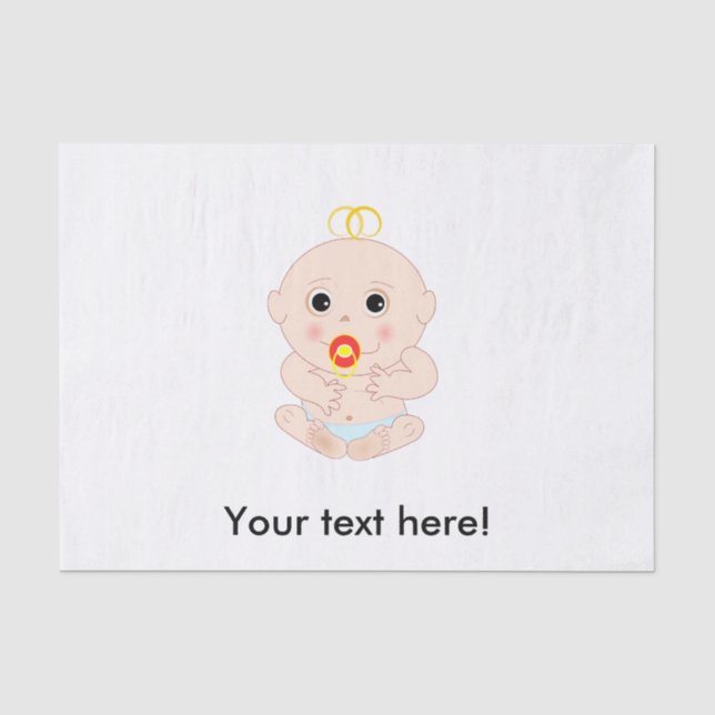 Papier Mousseline Bébé avec la bande dessinée de tétine (Recto)
