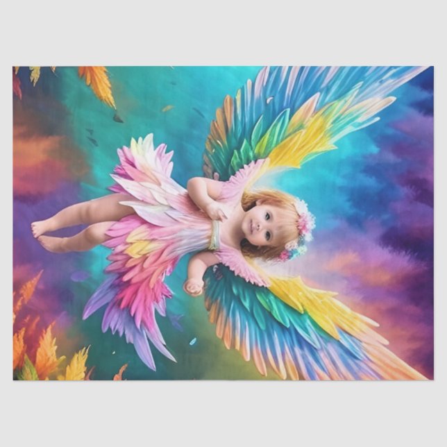 Papier Mousseline Bébé Bébé Ange ailes Art-38424 (Recto)
