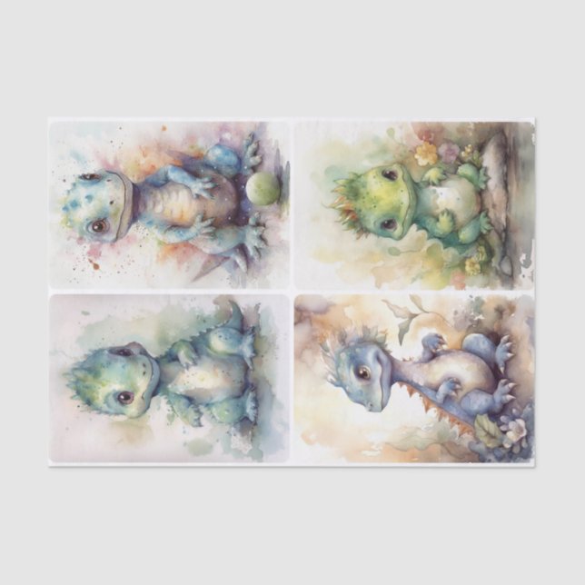 Papier Mousseline Bébé Dinos (Recto)