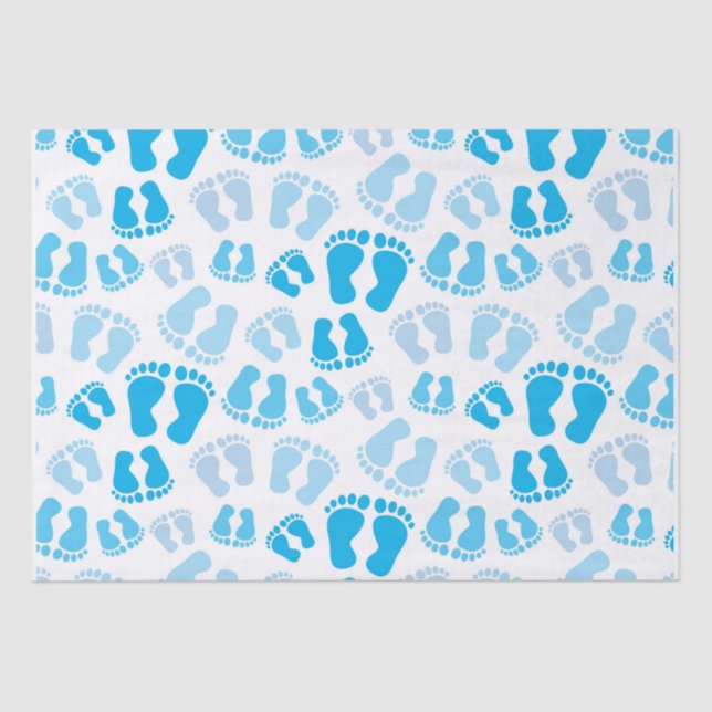 Papier Mousseline Bébé garçon pieds de bébé (Recto)