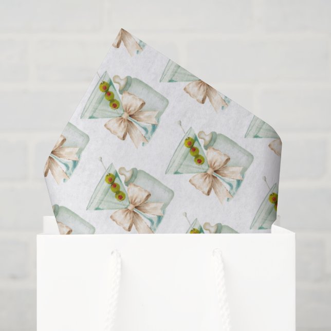 Papier Mousseline Bébé Martini  (Sac cadeau)