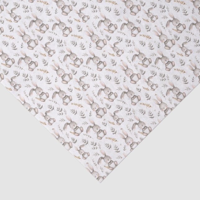 Papier Mousseline Bébé mignon Neutre Gris Gris Neutre Bébé (Détail)