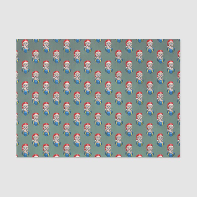 Papier Mousseline Bébé Père Noël (Recto)