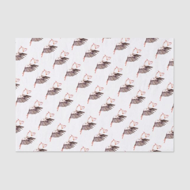 Papier Mousseline Bébé sur la cigogne (Recto)