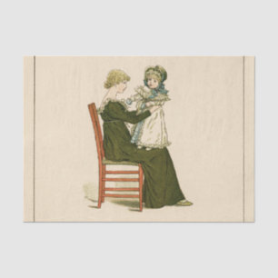 Papier Mousseline Bébé victorien Greenaway Mère