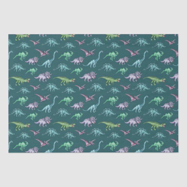 Papier Mousseline Bébés dinosaures  (Recto)