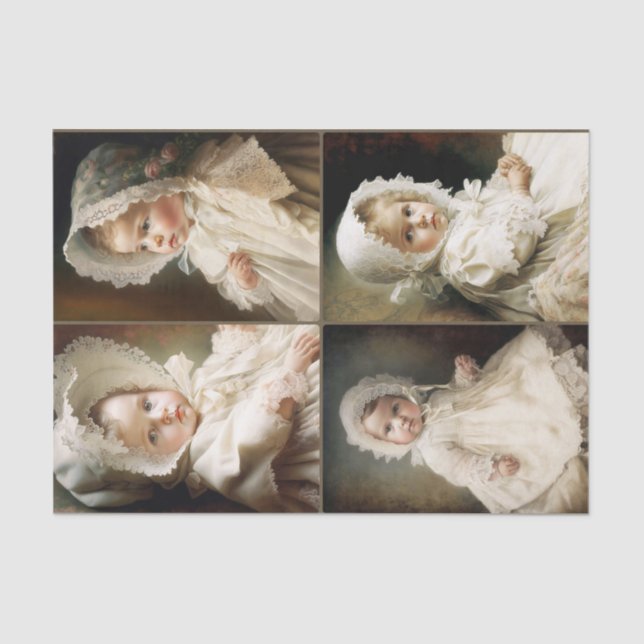 Papier Mousseline Bébés vintages (Recto)