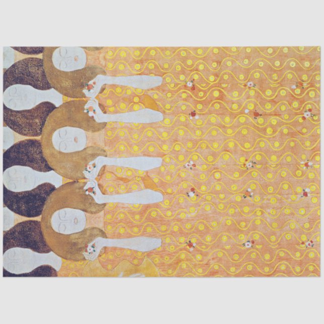 Papier Mousseline Beethoven Frieze (détail), Gustav Klimt (Recto)