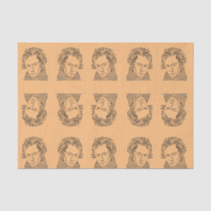 Papier Mousseline Beethoven, notes de musique, professeur de musique