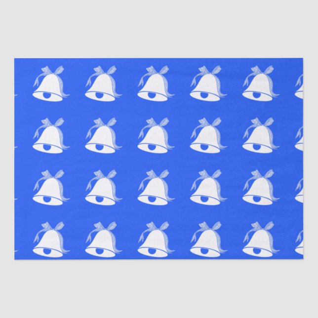 Papier Mousseline Bell bleue (Recto)