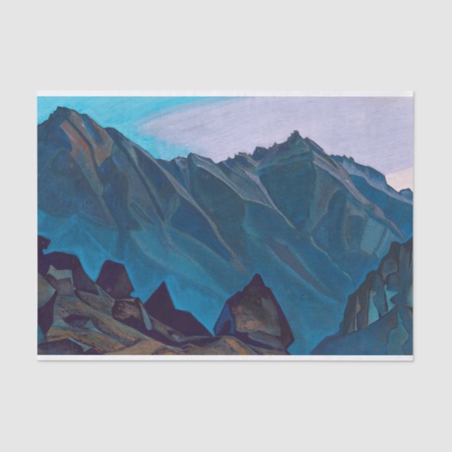 Papier Mousseline Bell Mountain par Nicholas Roerich (Recto)