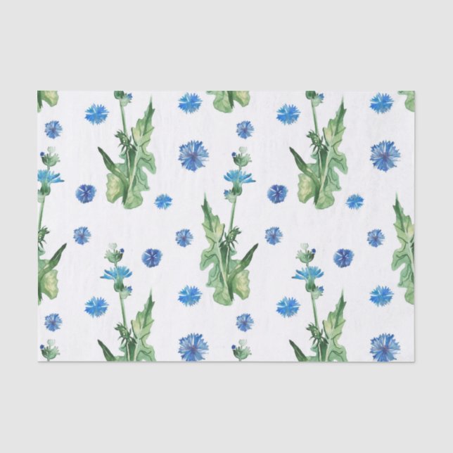 Papier Mousseline Belle aquarelle motif (Recto)
