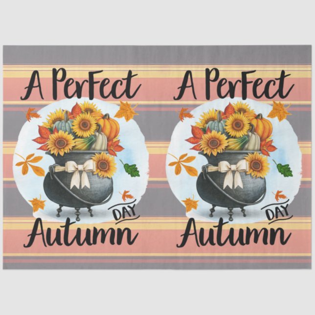 Papier Mousseline Belle collection d'automne moderne Thanksgiving (Recto)