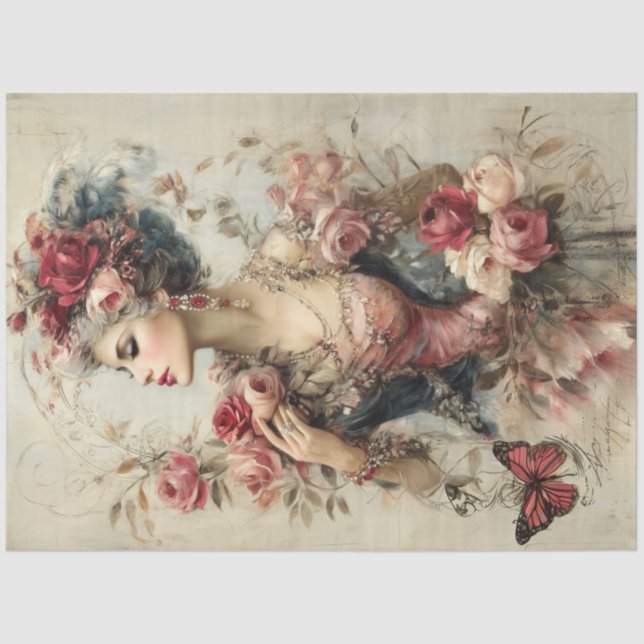 Papier Mousseline Belle collection de beauté Portrait (Recto)