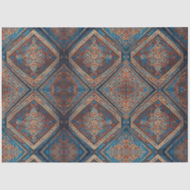 Papier Mousseline Belle collection de vieux Motifs persans moderne (Recto)