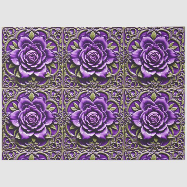 Papier Mousseline Belle Collection Populaire Rose violette (Recto)