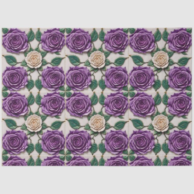 Papier Mousseline Belle Collection Rose violette moderne (Recto)