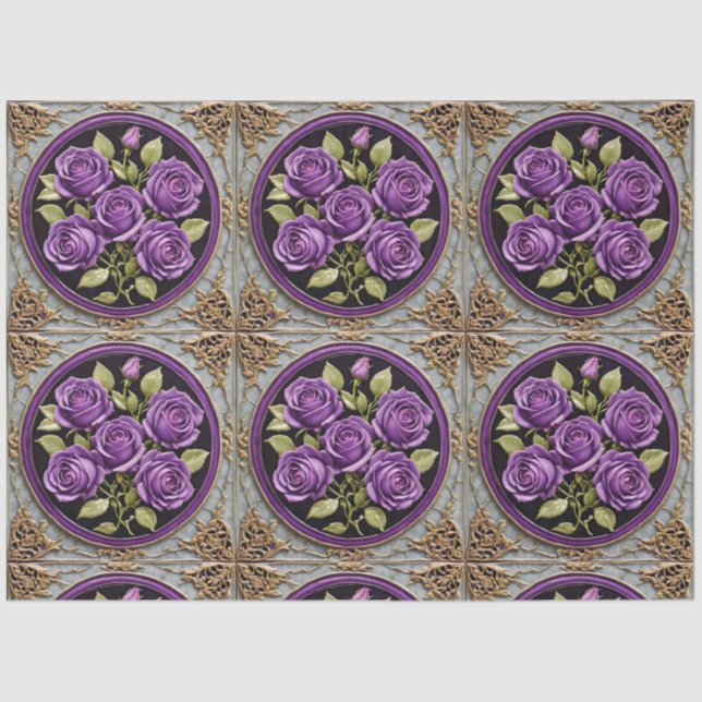 Papier Mousseline Belle collection tendance Rose violette (Recto)