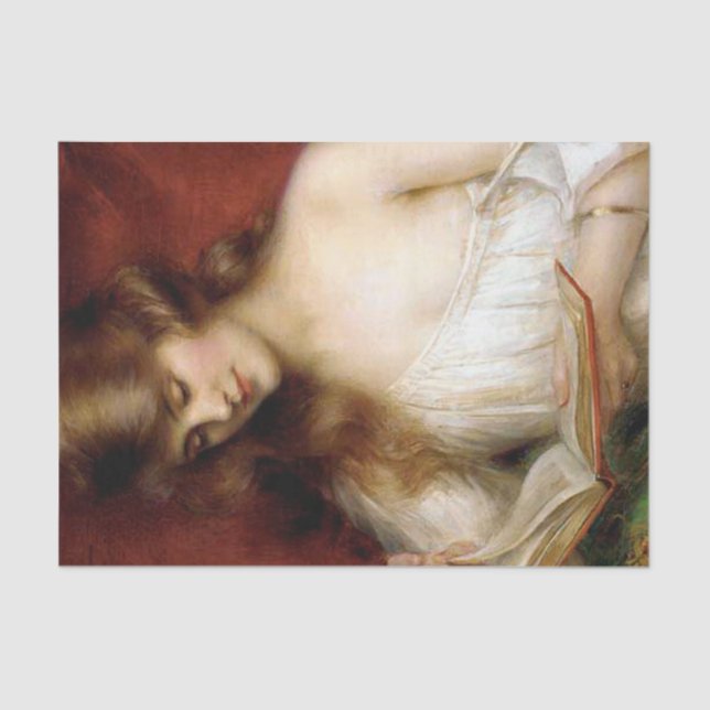 Papier Mousseline belle dame, Albert lynchent, peinture d'époque de (Recto)