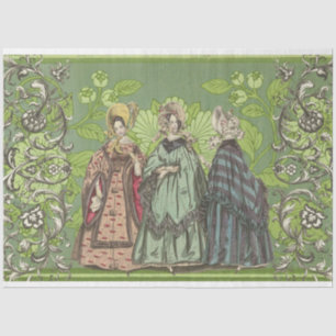 Papier Mousseline Belle Dames Découpage Tissu
