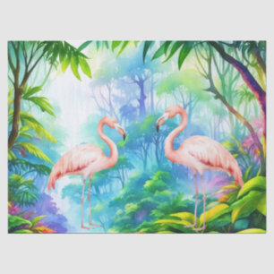 Papier Mousseline Belle Découpage de Flamants roses roses tropicaux