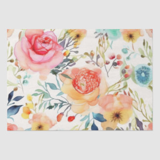 Papier Mousseline Belle Eau Couleur Fleur Jeu Oreiller