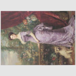 Papier Mousseline BELLE ÉPOQUE JARDIN ANGLAIS Portrait Art