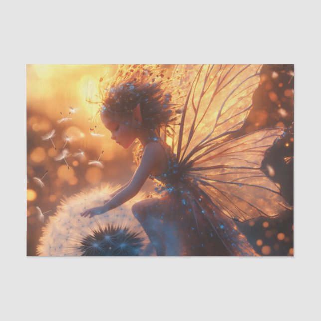 Papier Mousseline Belle fée solaire avec Dandelion (Recto)