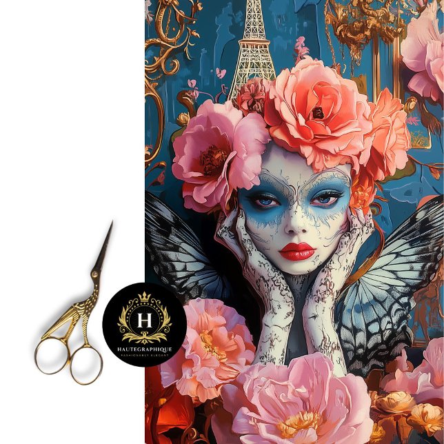 Papier Mousseline Belle Gargoyle gothique Tour Eiffel Découpage (Créateur téléchargé)