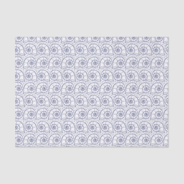 Papier Mousseline Belle ligne Art Seashells Surface Motif (Recto)