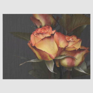 Papier Mousseline Belle Pêche & Rouille Pédales colorées sur Rose