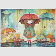 Belle poupée papier fille aquarelle Collage Découp