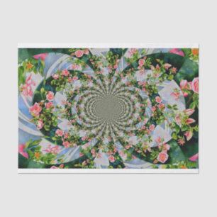 Papier Mousseline Belle roses roses rouges rétro aquarelle fleurie