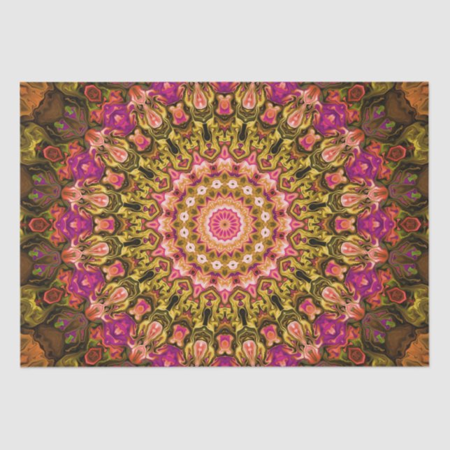 Papier Mousseline belle tapis textile mandala motif (Recto)