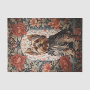 Papier Mousseline Belle Yorkie Yorkshire Terrier Portrait