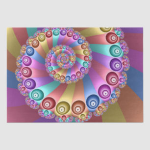 Papier Mousseline Belles couleurs arc-en-ciel Art fractal Abstrait