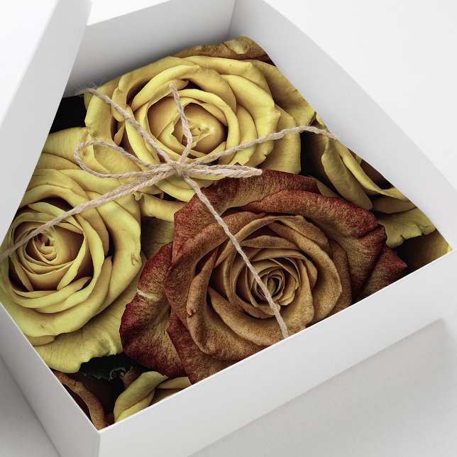 Papier Mousseline Belles Roses Romantiques Vintage (Créateur téléchargé)