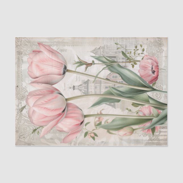 Papier Mousseline Belles Tulipes d'Amsterdam (Recto)