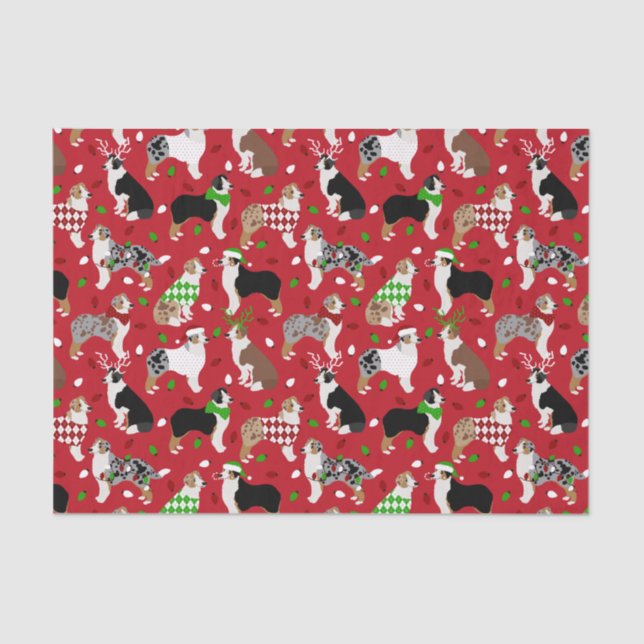 Papier Mousseline Berger australien de Noël (Recto)